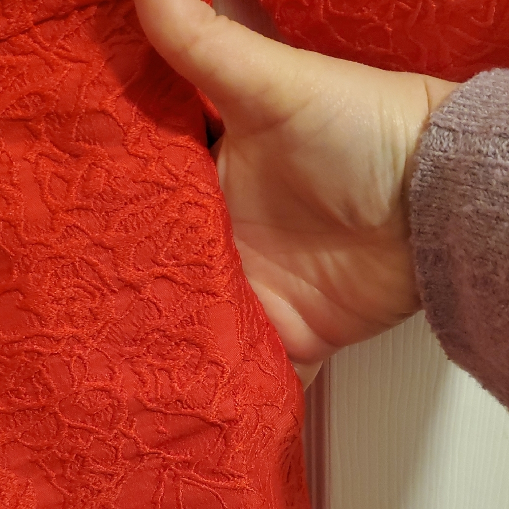 Red Textured Dress - Picture 4 of 8